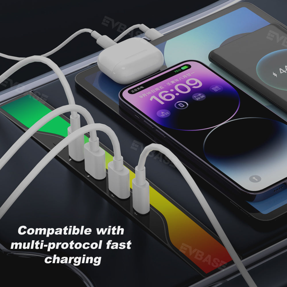 Tesla RGB USB Hub Adapter With Ambient Light Model Y Juniper Center Console Multiport Hub Adapter