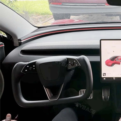 New Model 3 Highland Yoke Steering Wheel Inspired by Tesla Model X/S Yoke Style EVBASE