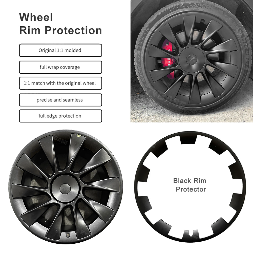 EVBASE 20 Inch Rim Protector Ultimate Protection For Tesla Model Y RimCase Wheels Rim Protector(4 of set)