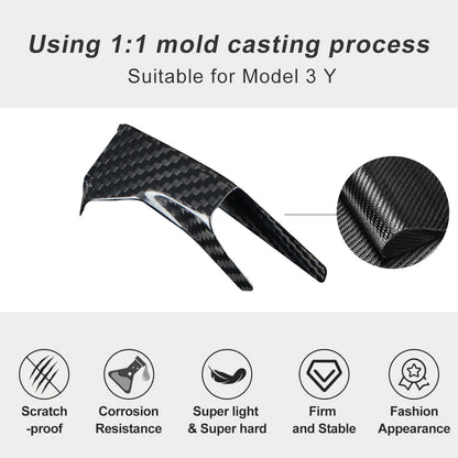Model Y 3 Carbon Fiber Interior Accessories Dashboard Side Cover for Tesla