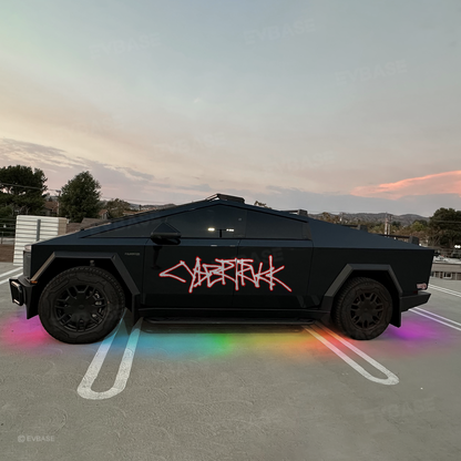 Cybertruck RGB Underglow LED Light Kit Underbody Ambient Lighting with No-Cutting-Required Wiring Adapter