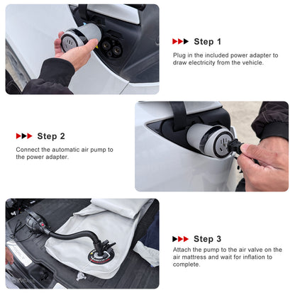 Front Seat Air Mattress Kids Inflatable Camping Bed with Air Pump for Model Y/ Y Juniper & Model 3/ 3 Highland