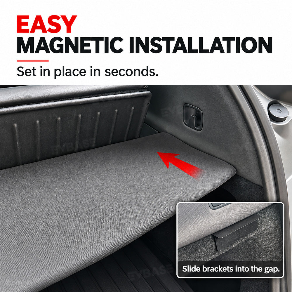 Model Y L Trunk Retractable Cargo Cover Luggage Cargo Privacy Shield Parcel Shelf