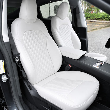 Model Y Juniper Seat Covers Waterproof Breathable NAPPA Leather Seat Protector with Diamond Quilted Design