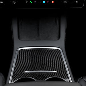 EVbase Real Carbon Fiber Tesla Center Console Trim Panel Cover For Model 3 Y 2017-2024 Year