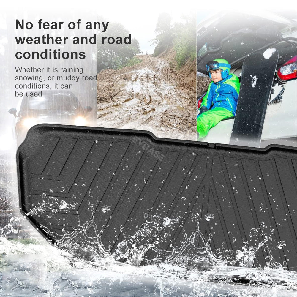 R1T/R1S Front Mat Upper Lower Layer All-Weather TPE Front Storage Mat Cargo Liner for Rivian R1T/R1S