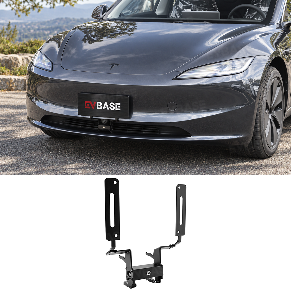 Model 3 Highland License Plate Frame No-Drill Aluminum Front License Plate Holder Mount