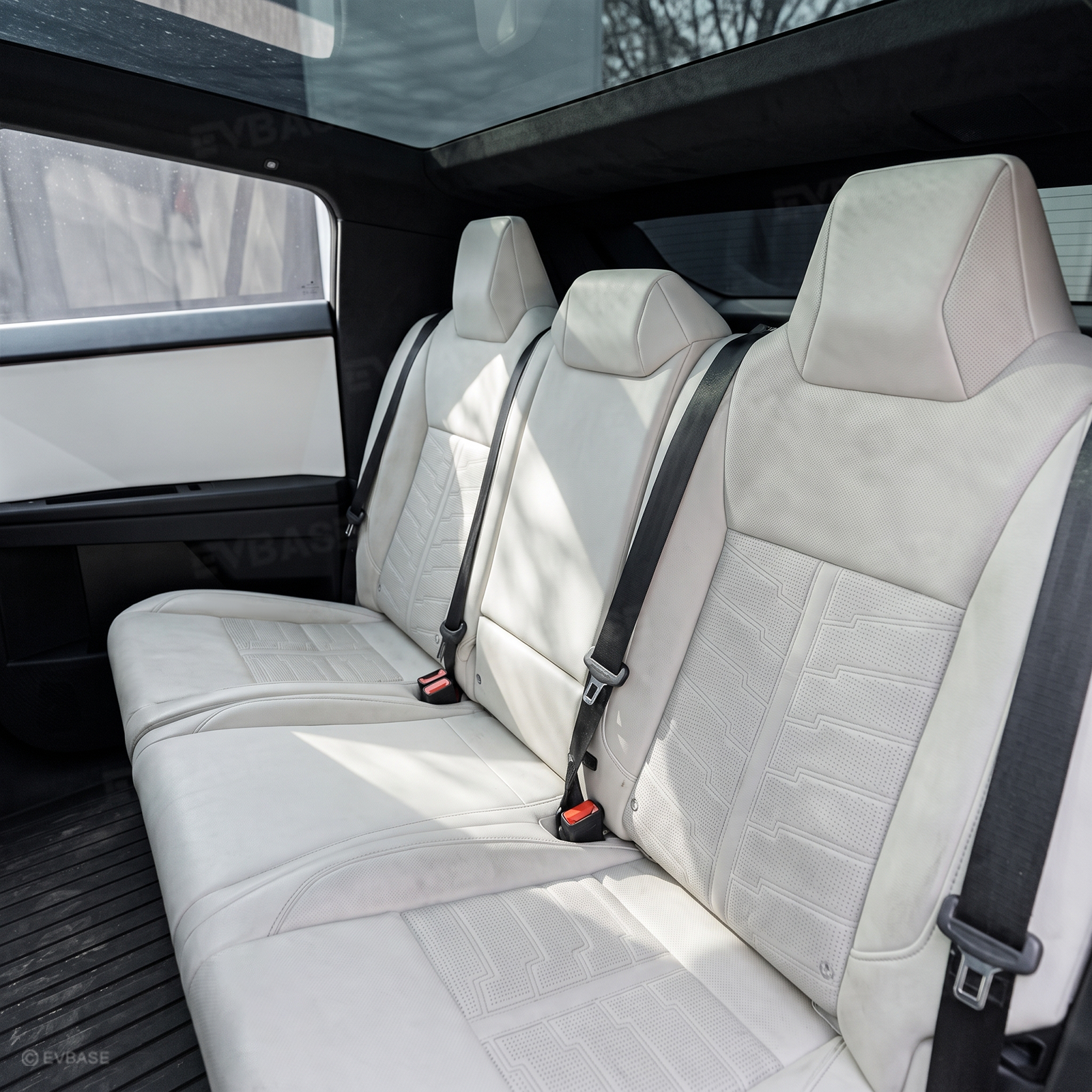 Cybertruck Seat Covers Futuristic Armor-Style Seat Protector Premium NAPPA Leather Interior Upgrade