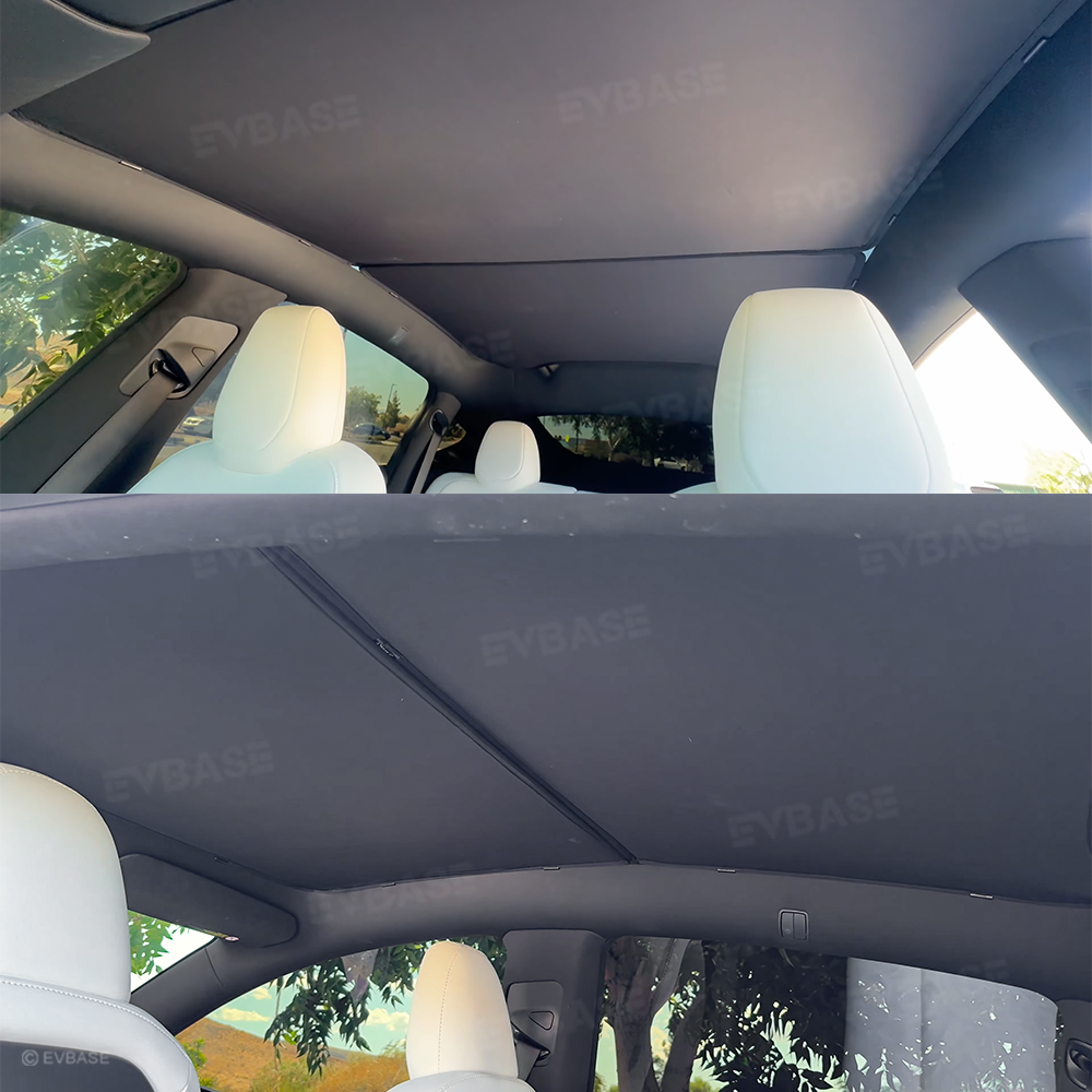EVBASE Tesla Model 3/Y Roof Sunshade New Upgrade Glass Roof Roof Sun Shade