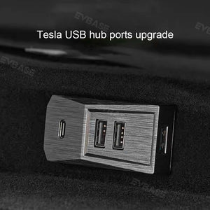 Tesla Model 3 Y Glove Box USB Hub Cybertrunk Style 4-in-1 USB Hub Tesla Docking Station