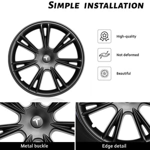 Model Y Gemini Wheel Covers 19inch Tesla Wheel Covers Model Y 4pcs EVBASE 2020-2024 Year