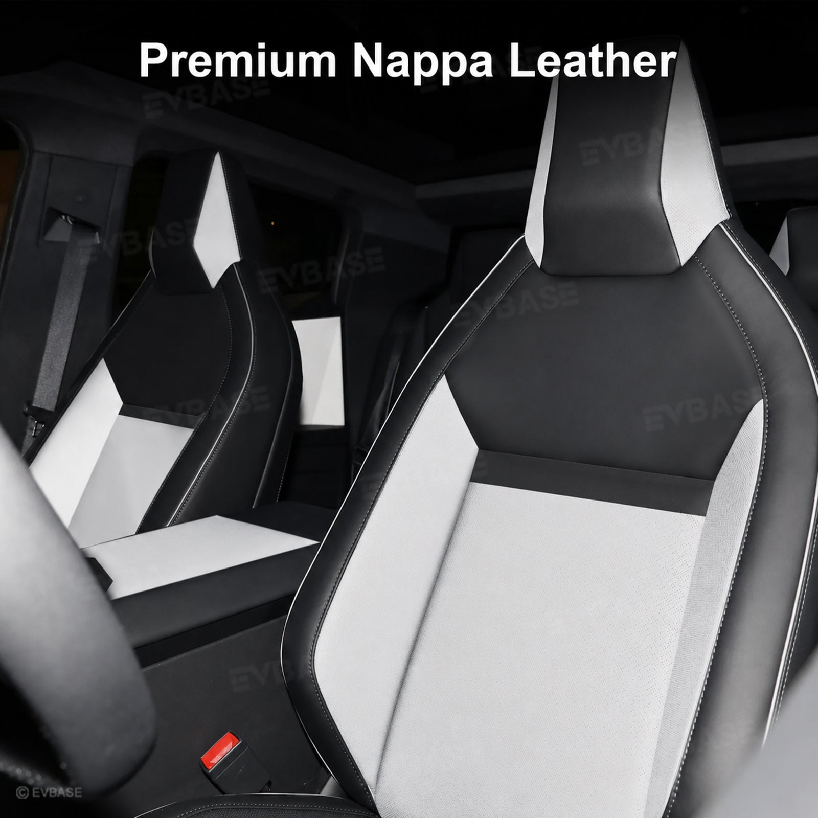 Cybertruck Seat Covers Waterproof Nappa Leather Cyberpunk-Inspired Style Seat Protector
