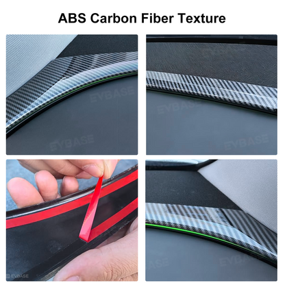 Model Y Juniper Dashboard Ambient Light Strip Trim Cover ABS Carbon Fiber Style Dash Panel Upgrade