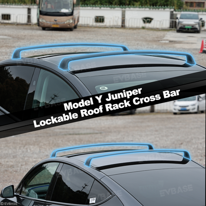 Tesla Model Y Juniper Roof Rack Cross Bar Aluminum Alloy Lockable Carrier Rails
