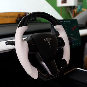 Tesla Model 3 Y Steering Wheel Carbon Fiber Personality Customize with Heating Function