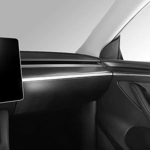 Tesla Model Y 3 Carbon Fiber Interior Accessories Glove Box Cover