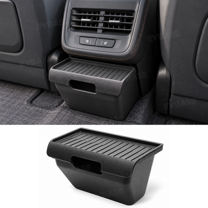 Rear Center Console Storage Box for Rivian R2 Rear Seat Organizer Trash Can