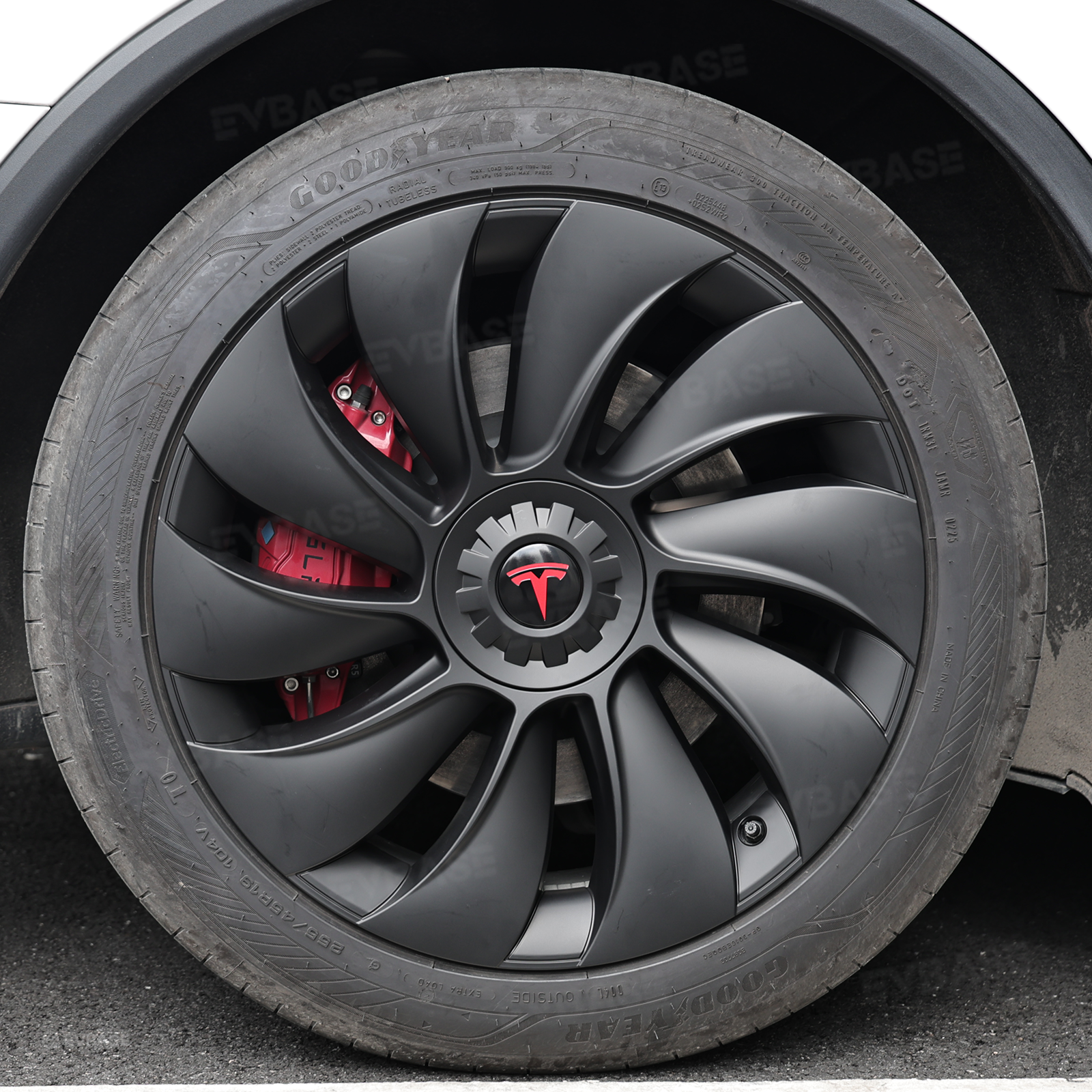 Model Y Juniper 19 inch Wheel Covers Überturbine Style Matte Hubcaps for Tesla Crossflow Wheels
