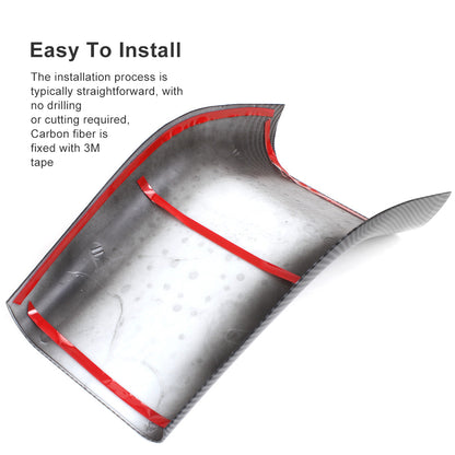 Model 3/Y Rear Door Sill Prevention Kick Plate Rear Guard Pedal | Carbon Fiber Texture for Tesla