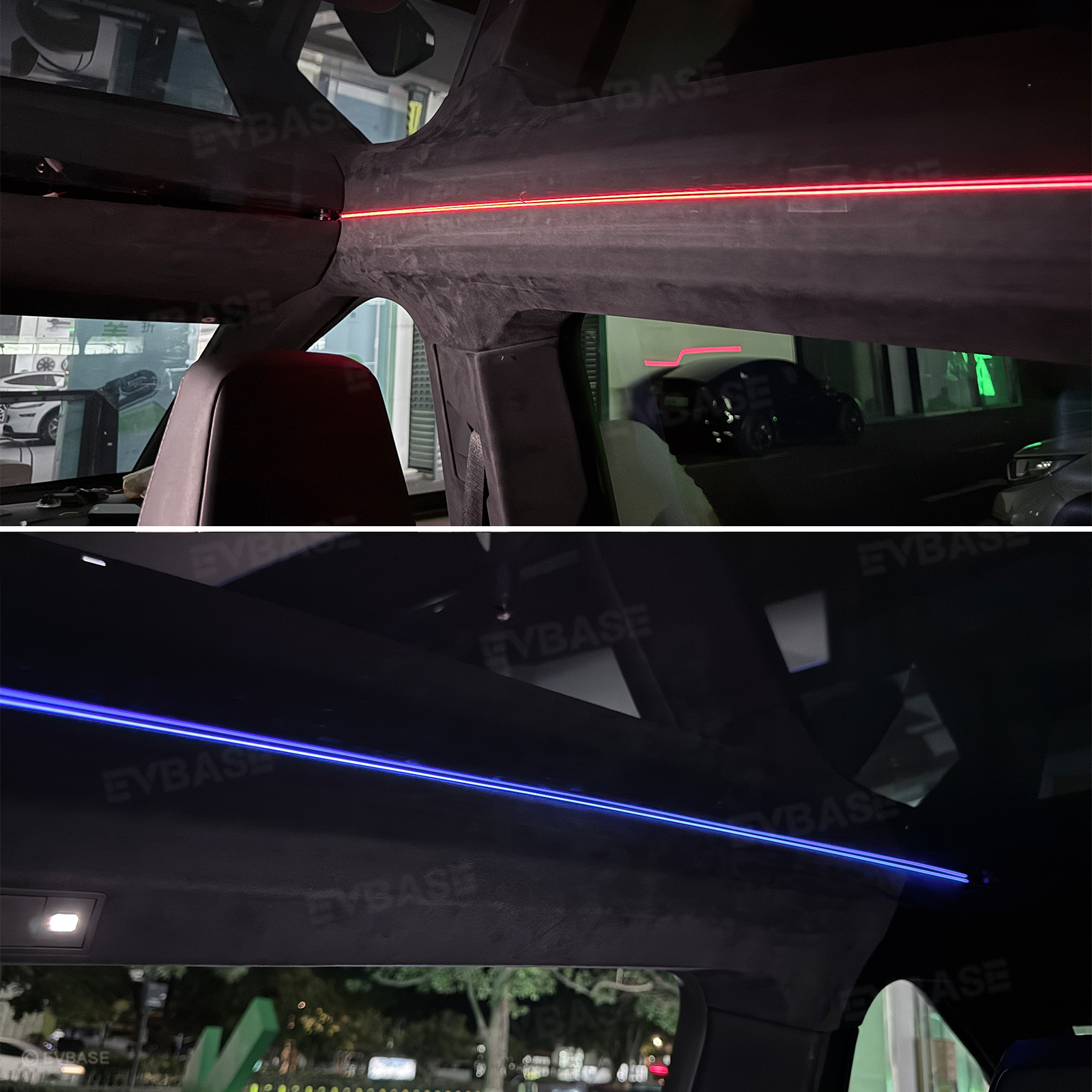 Cybertruck Sunroof Ambient Lighting RGB Interior Roof Lights with Factory Screen Control
