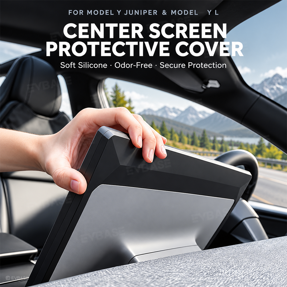 Model Y Juniper / Y L Center Console Screen Overlay Silicone Touchscreen Frame Protection Cover