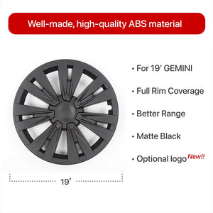 EVBASE Tesla Model Y Turbine Wheel Covers 19 inch Sport Model X Version Wheel Cap 4PCS Matte 2020-2024 Year