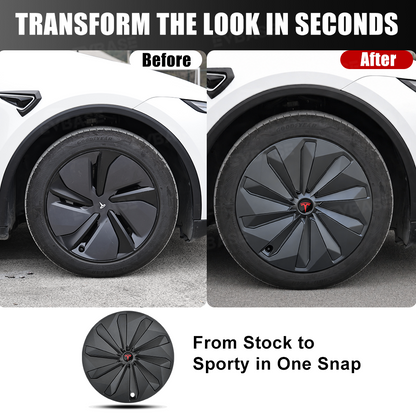 Model Y Juniper Wheel Covers 19 Inch Aero Turbine Style Hubcaps