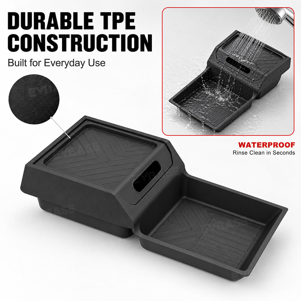Lower Center Console Organizer 2.0 for Rivian R2 Under Console Storage Tray