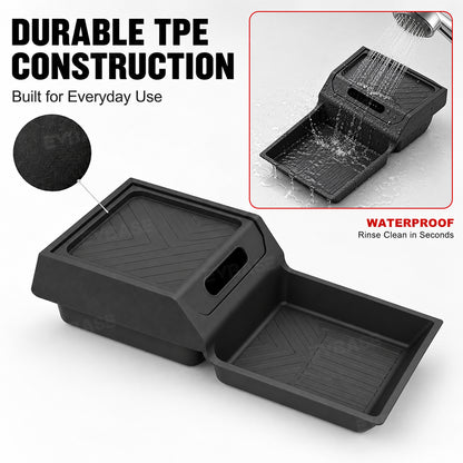 Lower Center Console Organizer 2.0 for Rivian R2 Under Console Storage Tray