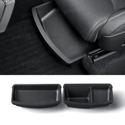 Model Y L Under Front Seat Storage Box Interior Organizer Tray Rear Backseat Trash Can