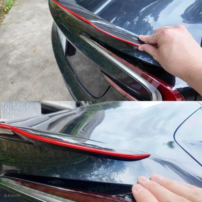 Carbon Fiber Rear Wing Spoiler for Model 3 Highland/ Y Juniper with Performance Style Redline Rear Trunk Spoiler