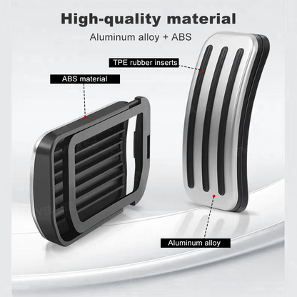 Model Y Juniper/ 3 Highland Aluminum Performance Foot Pedal Covers Non-Slip Slide-On Rail Lock Brake & Accelerator Pedal Pads Protector Set