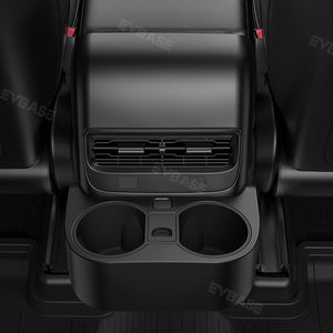 EVBASE Tesla Model 3 Y Rear Air Vent Cup Holder Limiter Insert Organizer Storage Box