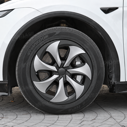 Model Y Juniper Standard 18inch Wheel Covers Turbine Blade Style Hubcaps 4PCS