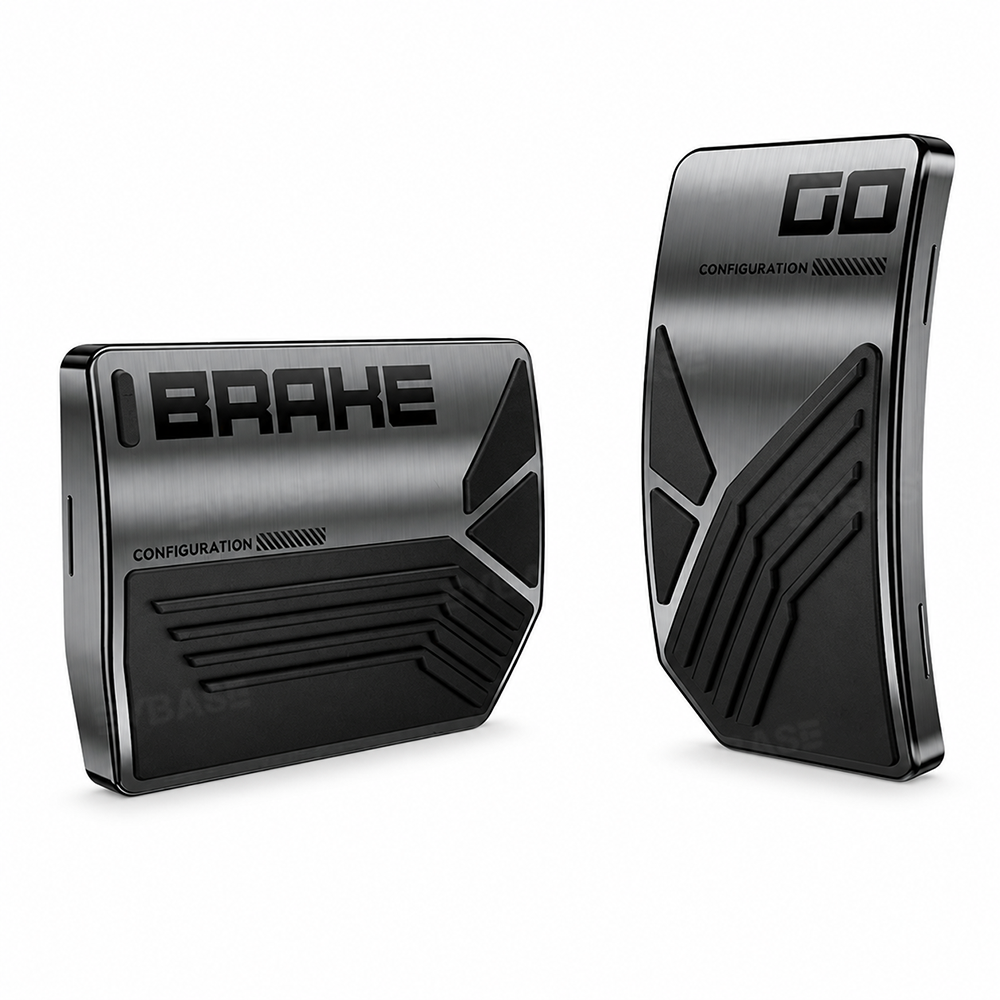 Model Y/ YL/ 3 Aluminum Alloy Brake & Accelerator Pedal Covers Non-Slip Foot Pedals Pads Set