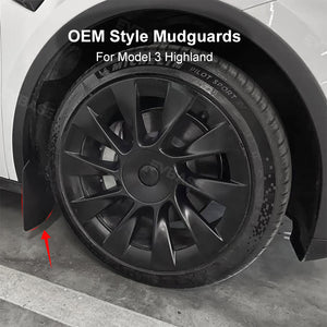 EVBASE Tesla Model 3 Highland OEM Mud Flaps Splash Guards Mudguards Fender 4PCS