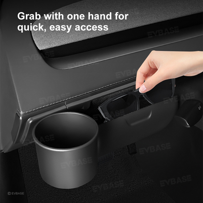 Model Y Juniper Dashboard Left Cup Holder Glasses Holder 2-in-1 Storage Organizer Box
