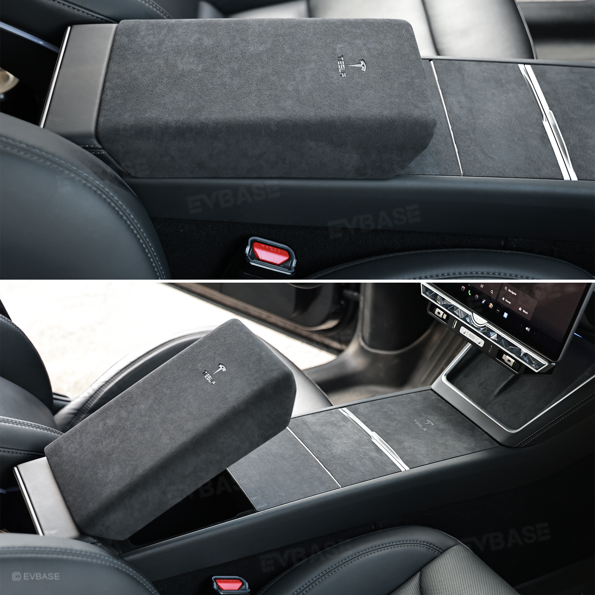 Model Y Juniper Alcantara Interior Trim Cover Kit Dashboard Air Vent Center Console Armrest Protection Overlay