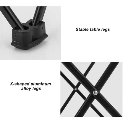 Camping Folding Table Legs X-Shaped Aluminum Table Stand with EVA Hard Case for Tesla Model Y/3/X/S