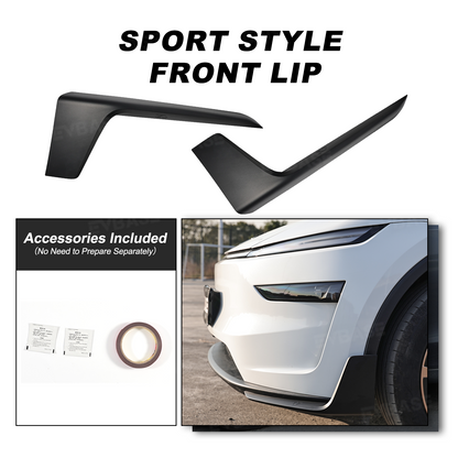 Model Y Juniper Front Lip Spoiler Whale Tail Style Front Bumper Corner Spoiler ABS Splitter for Tesla