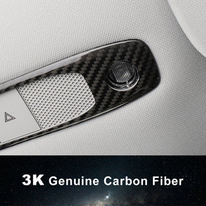 Tesla Model Y 3 Carbon Fiber Interior Accessories Reading Light Cover Trim