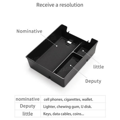 Center Console Organizer Tray for Rivian R2 Armrest Storage Box