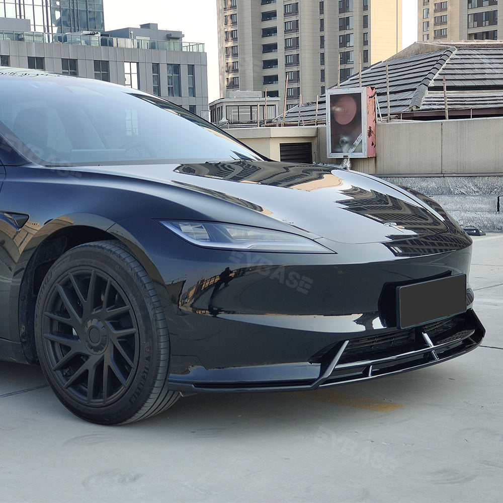 Model 3 Highland Front Bumper Lip Mecha Style Splitter Tesla ABS Body EVBASE Premium EV Tesla Accessories