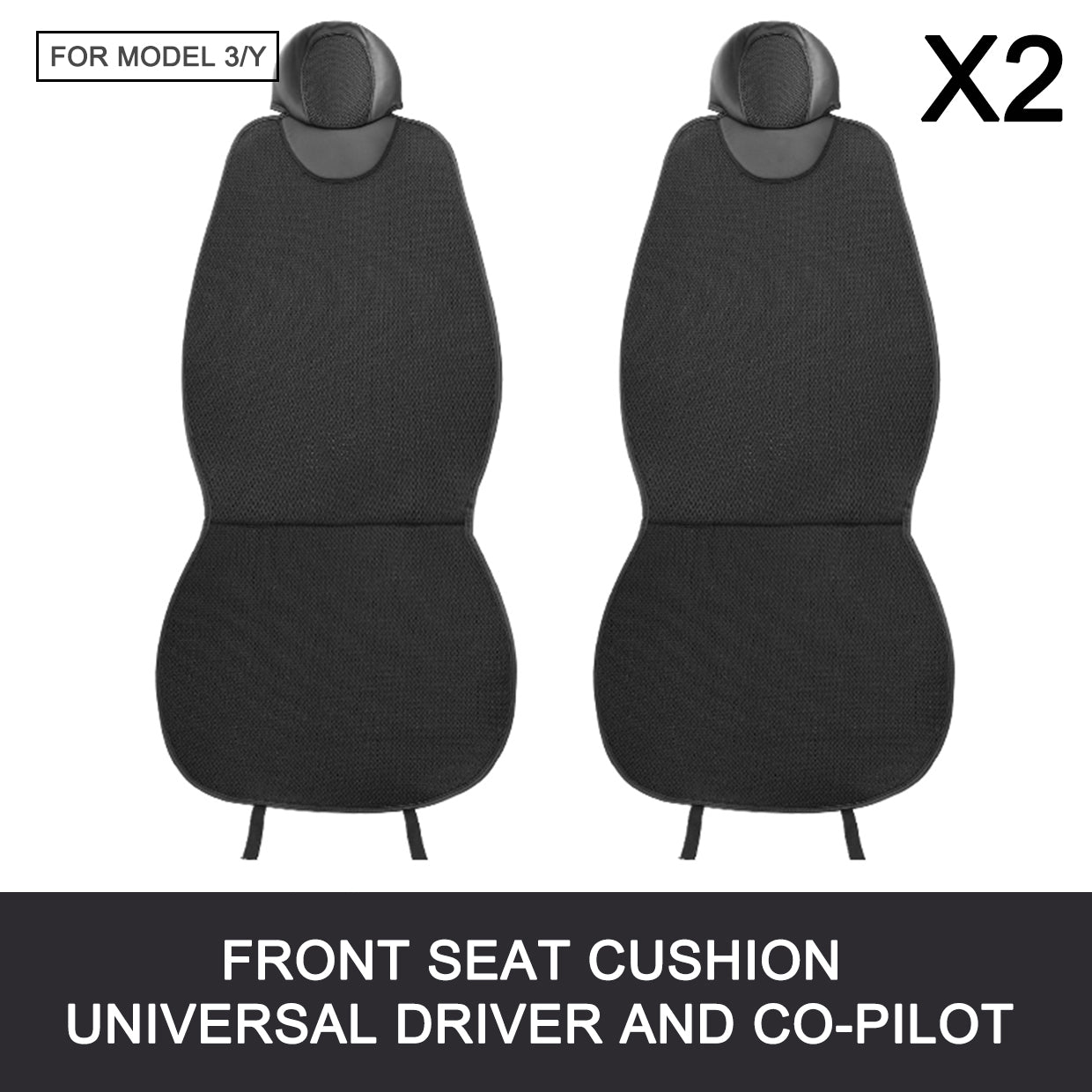 Pilot Seat Cushion with Lumbar Support, Black