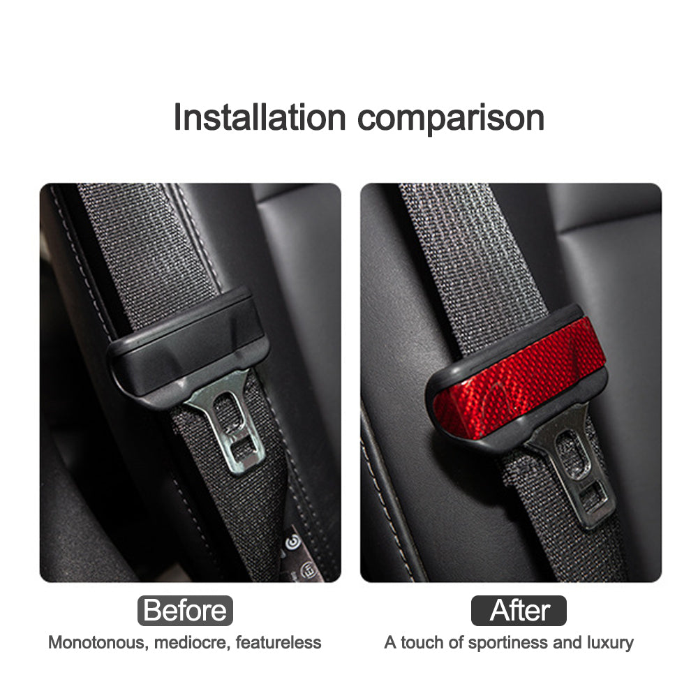 Model Y 3 Carbon Fiber Interior Accessories Seat Belt Fascia Cover for Tesla