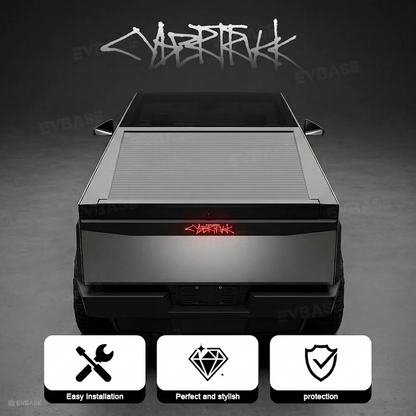 Cybertruck Tailgate Protector 2.0 OEM-Style Anti-Scratch ABS Tailgate Trim Cover with Illuminated LED Logo