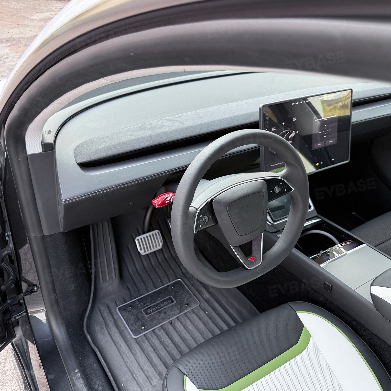 Model Y Juniper Carbon Fiber Turn Signal Stalk Trim Covers for Tesla