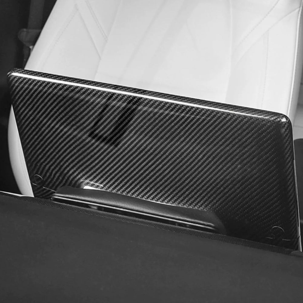 Tesla Model Y 3 Carbon Fiber Interior Accessories Center Console Screen Cover