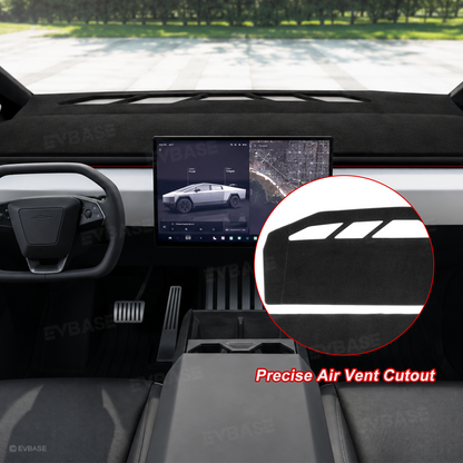 Cybertruck Dash Cover Anti-Glare Sun Protection Suede Dashboard Mat