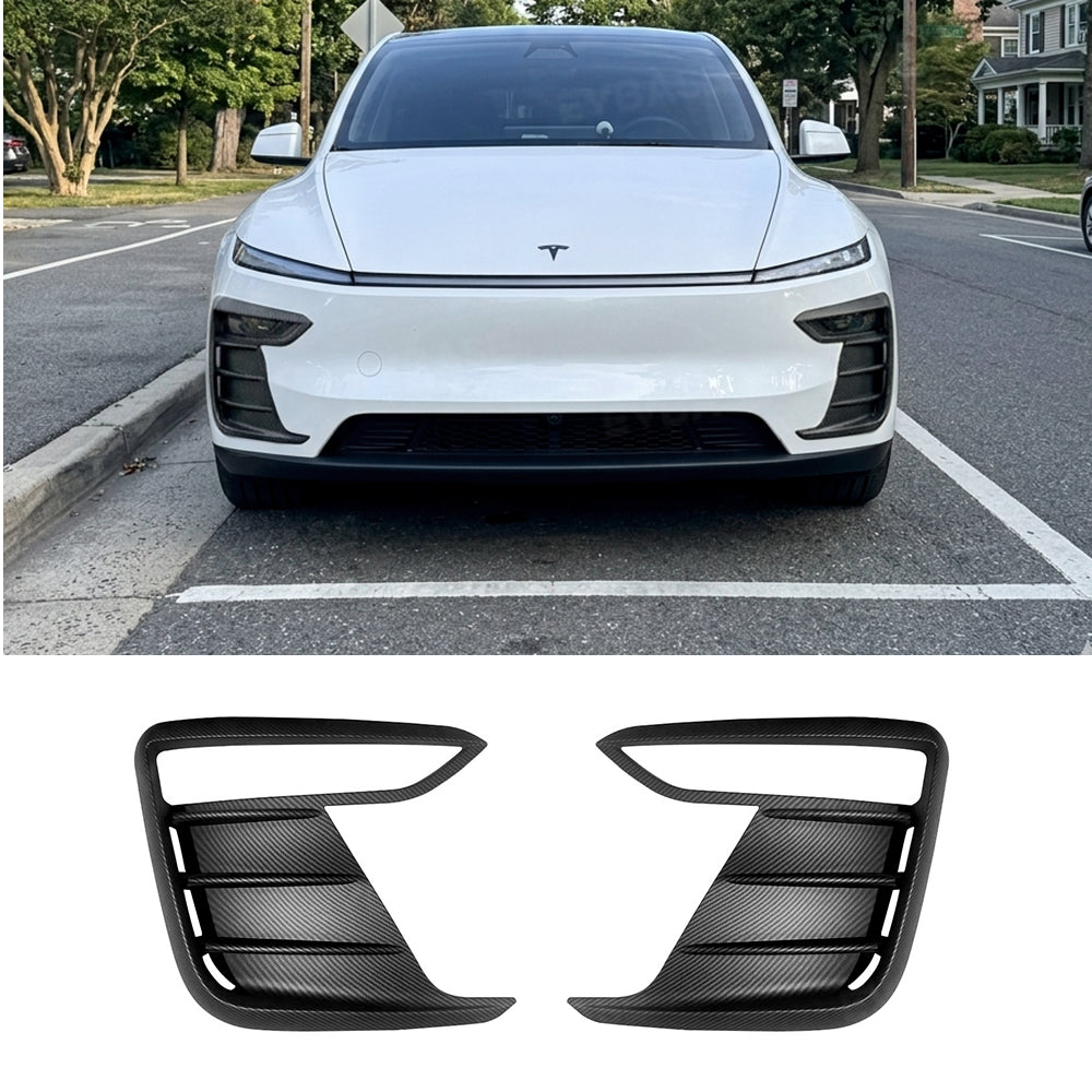Model Y Juniper Front Fog Light Cover Trim ABS Sporty Style Fog Lamp Eyebrow Frame